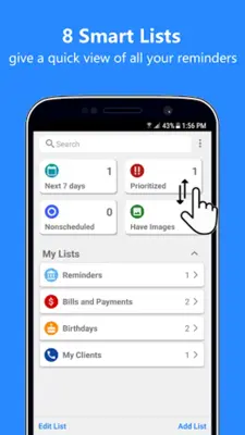 Reminders with Alarms, Notes and Photos android App screenshot 2